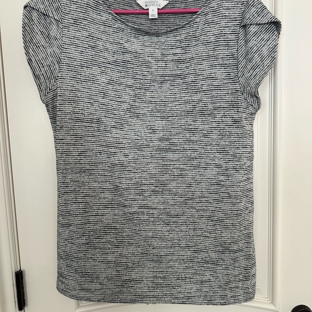 Women's Striped Top - Black and White